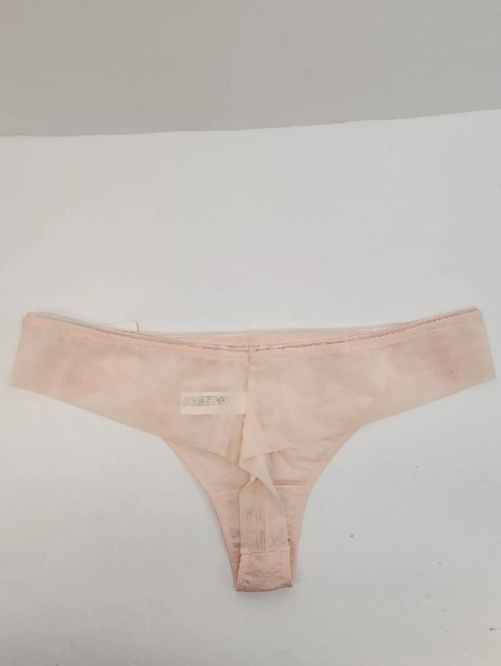 Simone Perele Blush Pink Lace Thong Sheer Embroidered Floral Panty Small NWT